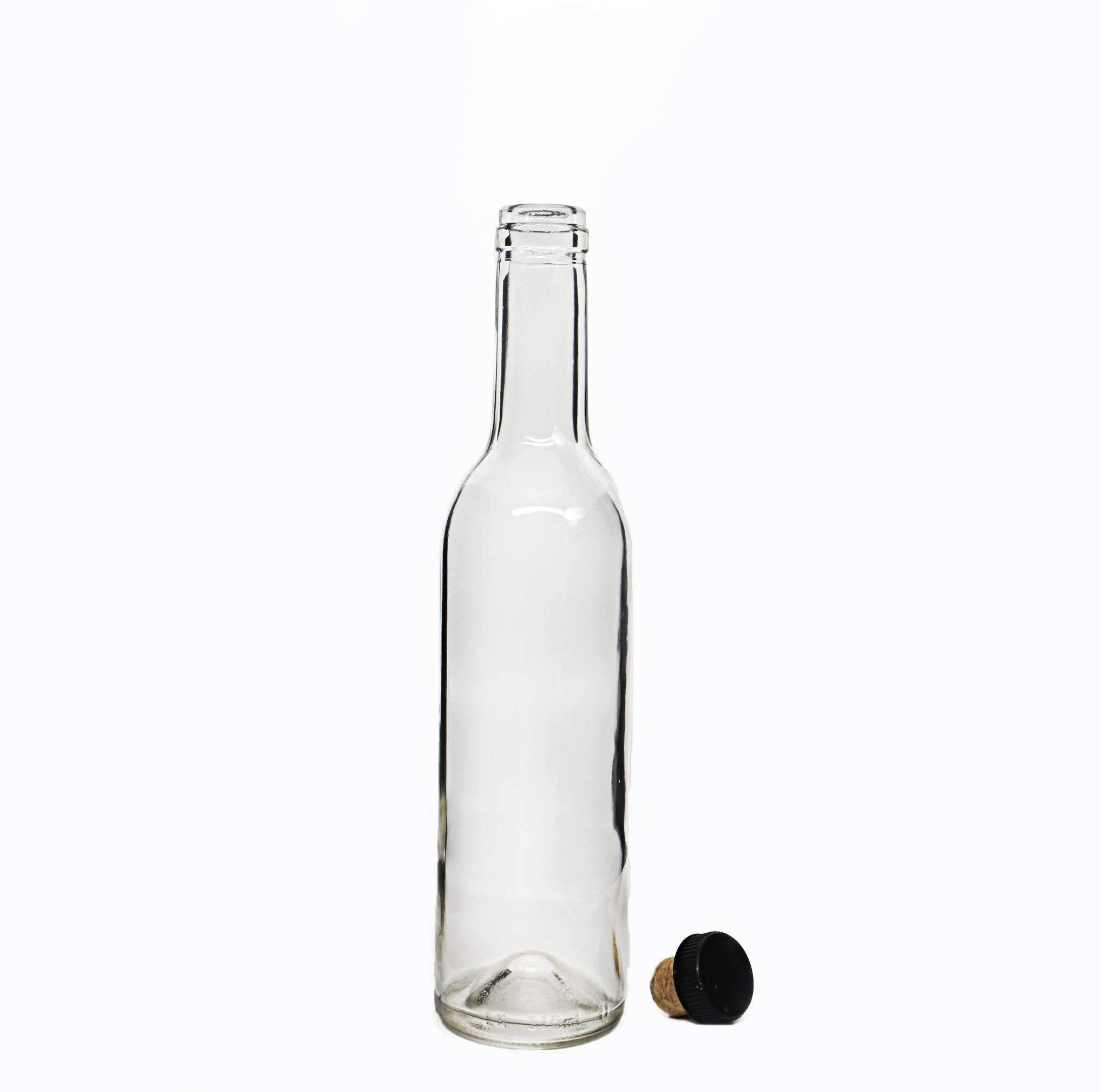 New Product Custom Empty 380ml Unique Shae Wine Bottle Of Whisky With Cork