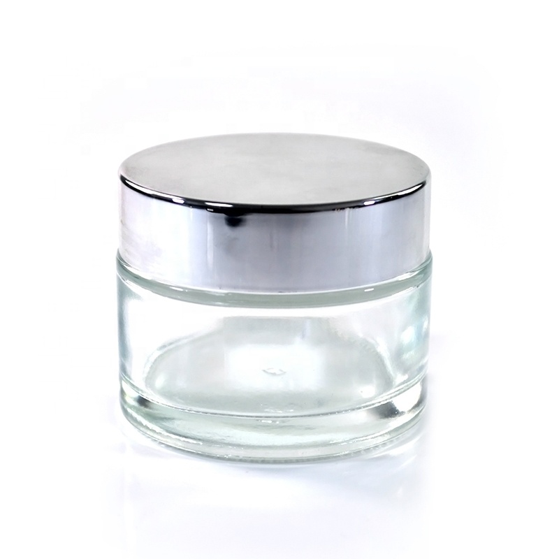 New Product Frosted Black Color Clear 5g 10g 15g 20g 30g 50g 100g Cosmetic Cream Container Glass Jar with Gold Screw Cap