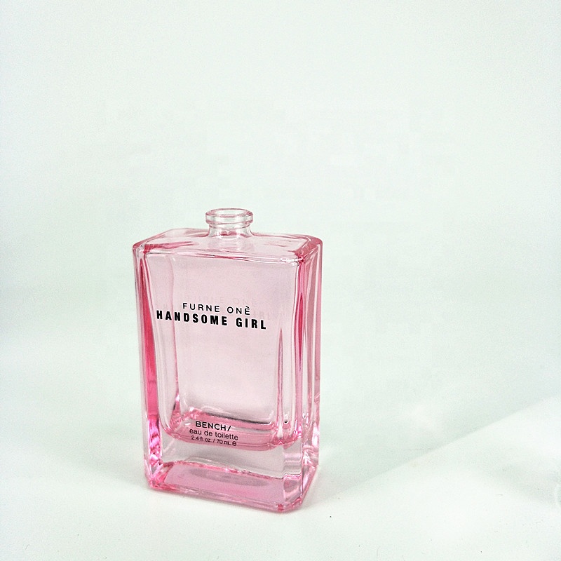 New Product Ideas 2019 30ml 50ml 100ml Empty Pink Perfume Glass Square Spray Bottles Atomizer