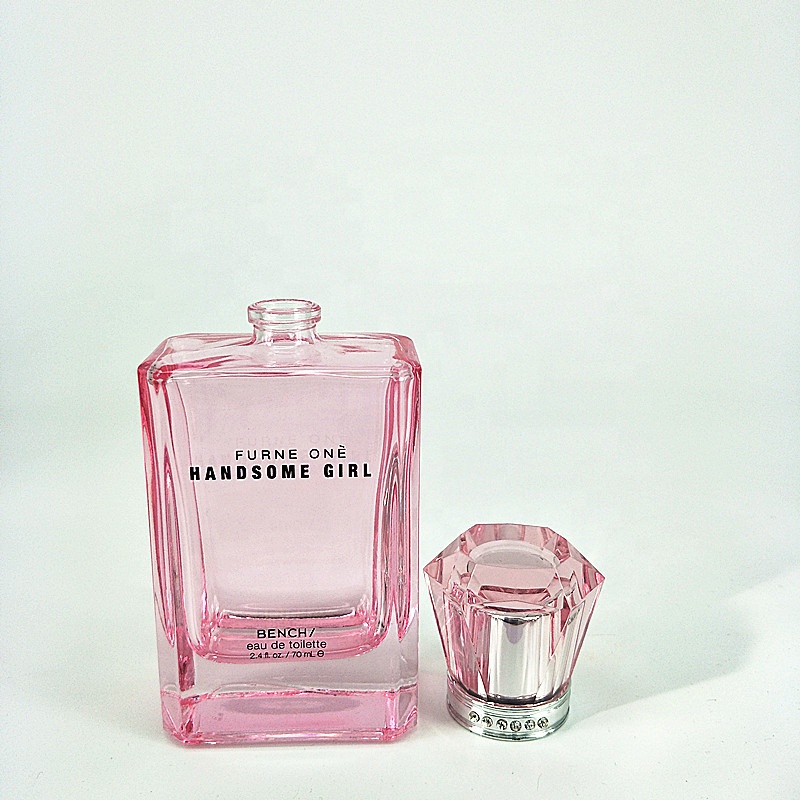New Product Ideas 2019 30ml 50ml 100ml Empty Pink Perfume Glass Square Spray Bottles Atomizer