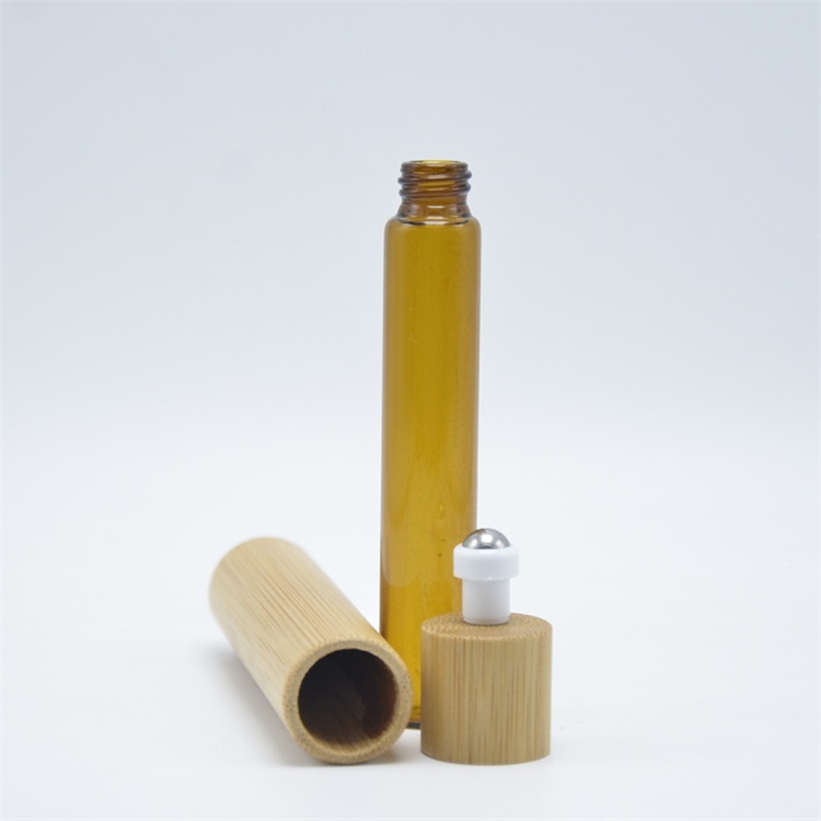 New Product Roll on Cosmetics Bamboo Tube Packaging Glass Essential Oil Screen Printing Personal Care Bamboo Color Recyclable