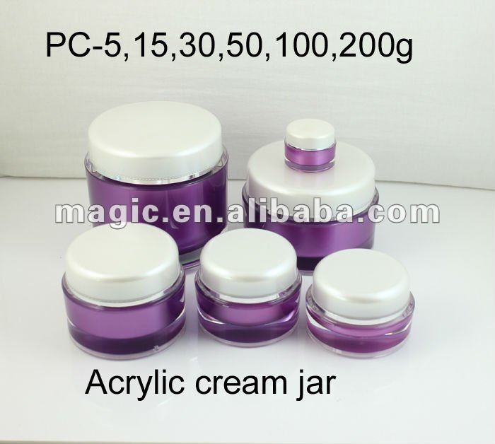 New Product cosmetic plastic Round Acrylic cream Jar container
