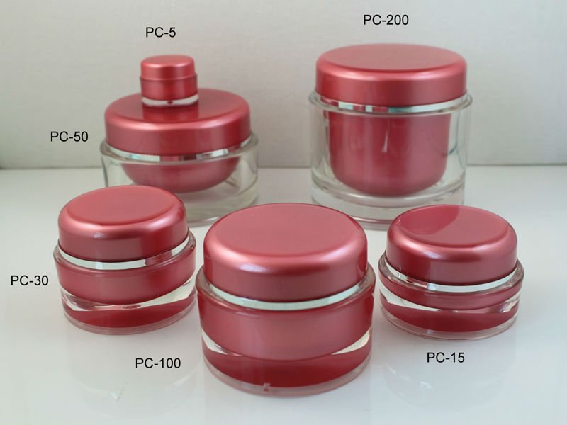 New Product cosmetic plastic Round Acrylic cream Jar container