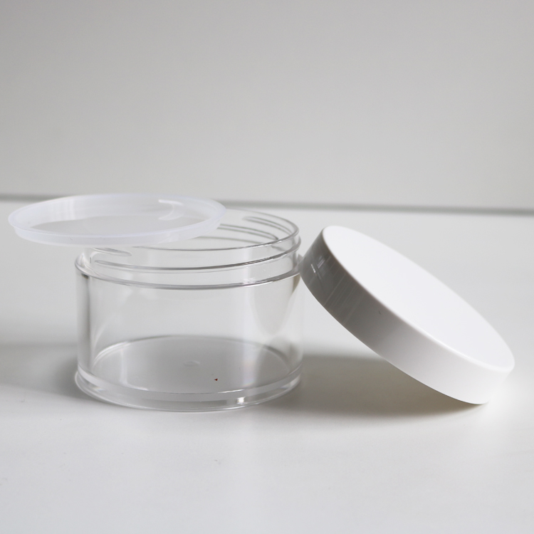 New Products China Supplier Cosmetic Packaging, 200g Plastic Clear Body Butter Face Mask Hair Pomade Container Jar