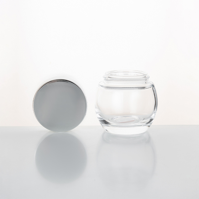 New Products Matte Black Blue green Clear 30g 50g glass Cream Jar