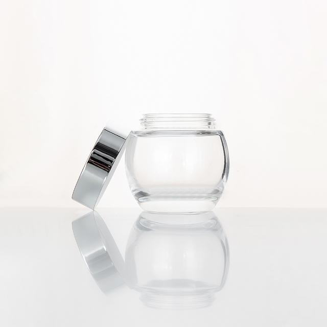 New Products Matte Black Blue green Clear 30g 50g glass Cream Jar