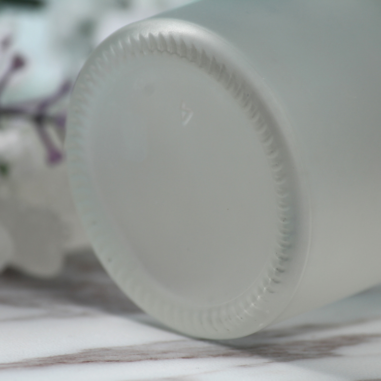 New Round Frosted Glass Capsule Bottle with Gold Lid for Pharmaceutical Used