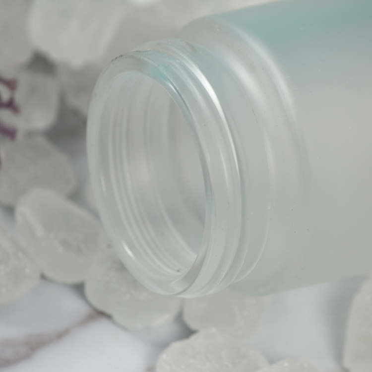 New Round Frosted Glass Capsule Bottle with Gold Lid for Pharmaceutical Used