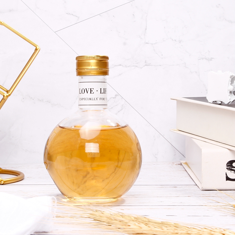 New Shape 150ml  Round Glass Bottle With Sealing Crew Lid  For Juice /Wine