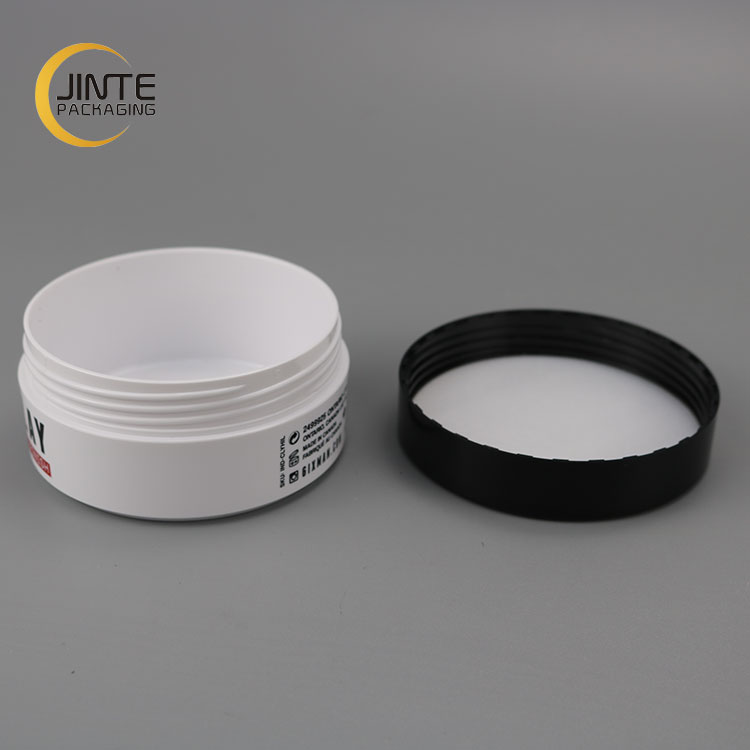 New Short ABS jar for cosmetic container 100ml can silk screen printing logo for eyes mask