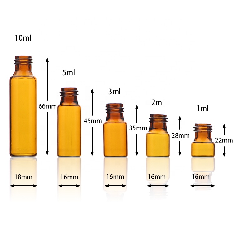 New Stock 1ml 2 ml 3 ml 5 ml 10 ml Small Amber Glass Refillable Perfume Oil Roller Bottle