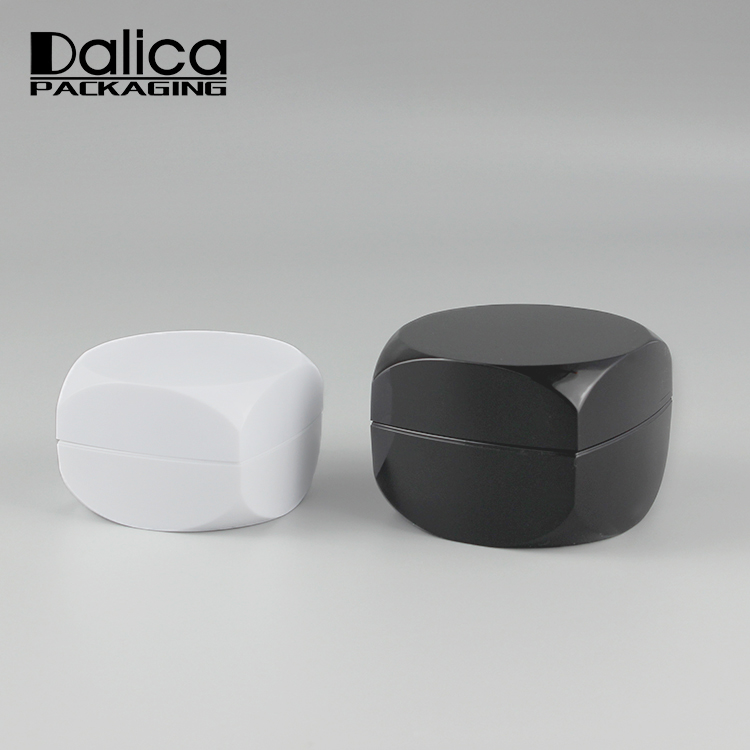 New Style 15g 30g 50g Square Matte Black Empty Cosmetic Cream Jar