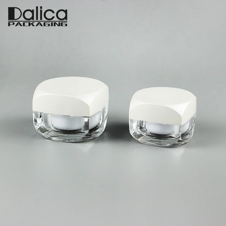 New Style 15g 30g 50g Square Matte Black Empty Cosmetic Cream Jar