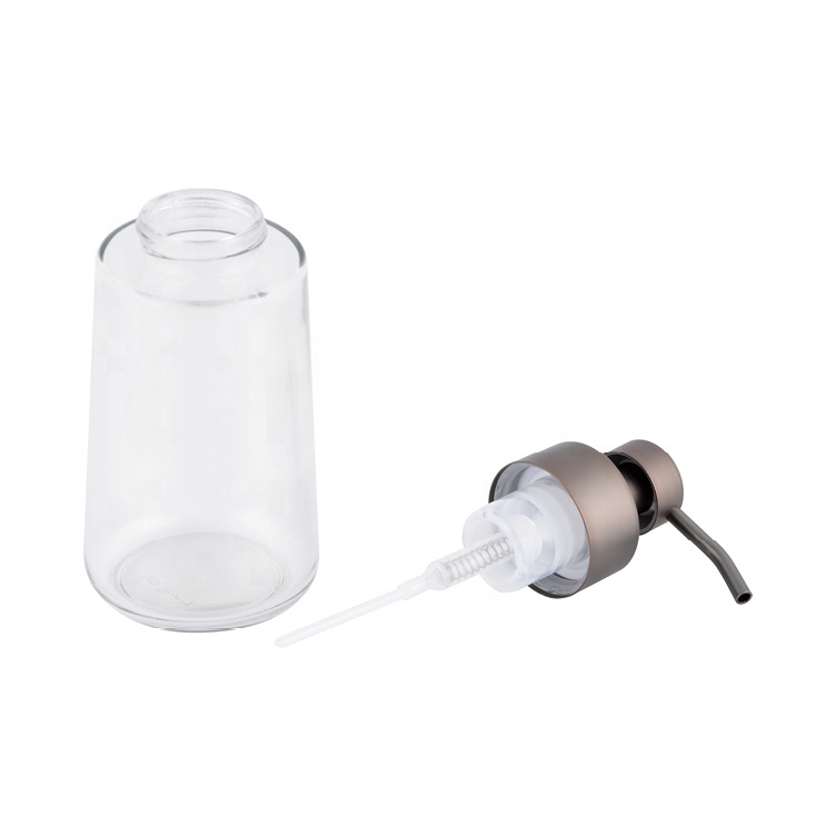 New Style 500ml Glass Bottle With Stainless Steel Lotion Pump Manufactory Factory From China