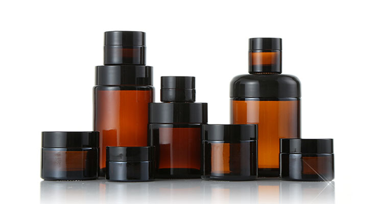 New Style 50g 60g 100g 200g amber black clear glass jar for cream