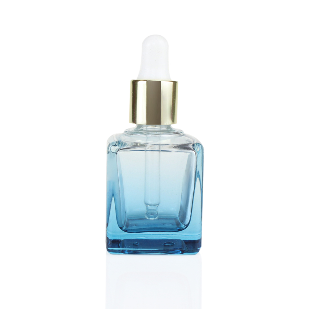 New Style 5ml 10ml 15ml 35ml colorful square shape oil perfume glass dropper bottle for essence oils