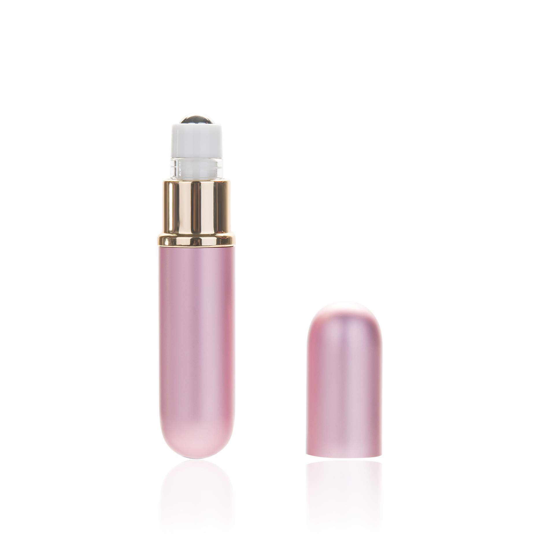 New Style 6ml PP leakproof roller on bottle with two round pressing ball bottle essential oil separately bottle