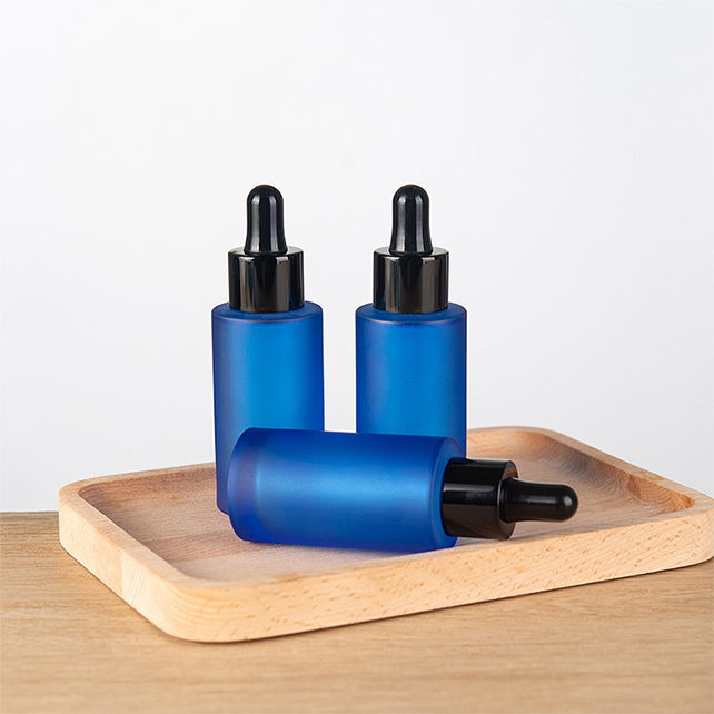 New Style Bottles Cosmetic, Blue Mini Glass Essential Oil Bottle/