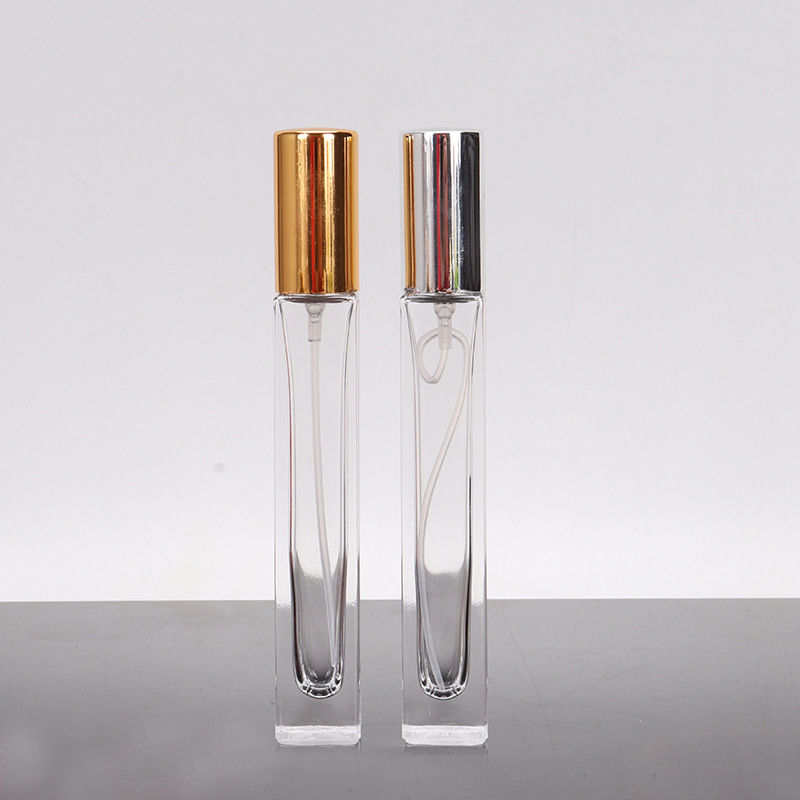 New Style Custom 5ml 10ml 20ml 30ml 50ml 100ml Long Tube Glass Perfume Bottles With Screw Sprayer Cap