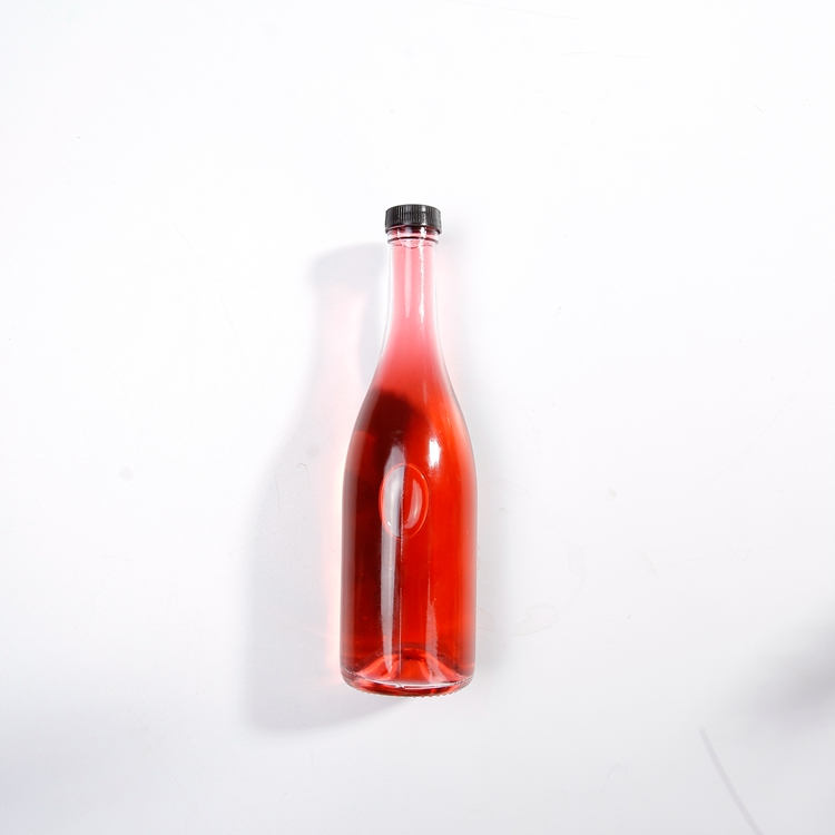 New Style Empty Champagne Bottle Clear Wine Bottle Glass Wholesale Fancy Flint Hot Sale Cold Press Juice Bottle With Lid
