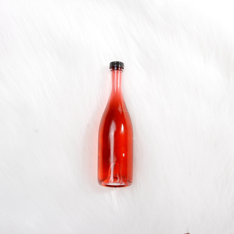 New Style Empty Champagne Bottle Clear Wine Bottle Glass Wholesale Fancy Flint Hot Sale Cold Press Juice Bottle With Lid