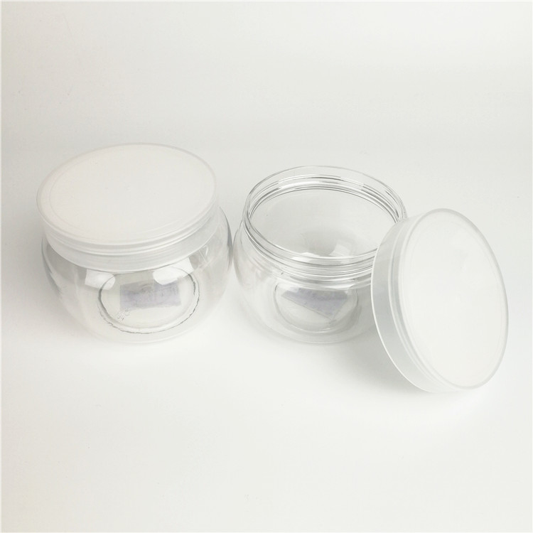 New Style PET Plastic Cream Cosmetic Jar 160g 200g Round Ball Shape Empty Transparent Clear Jar for Face Cream Packaging
