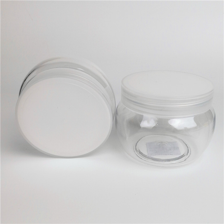 New Style PET Plastic Cream Cosmetic Jar 160g 200g Round Ball Shape Empty Transparent Clear Jar for Face Cream Packaging