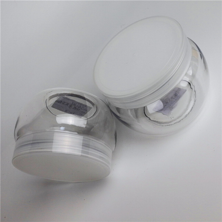 New Style PET Plastic Cream Cosmetic Jar 160g 200g Round Ball Shape Empty Transparent Clear Jar for Face Cream Packaging