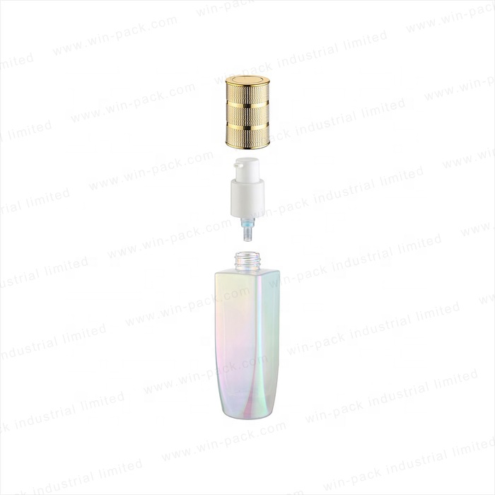 New Style Pretty Uv Coating Color Cream Bottle Lotion Containers for Sale Manufacturers 40ml 100ml 120ml Glass PUMP Sprayer