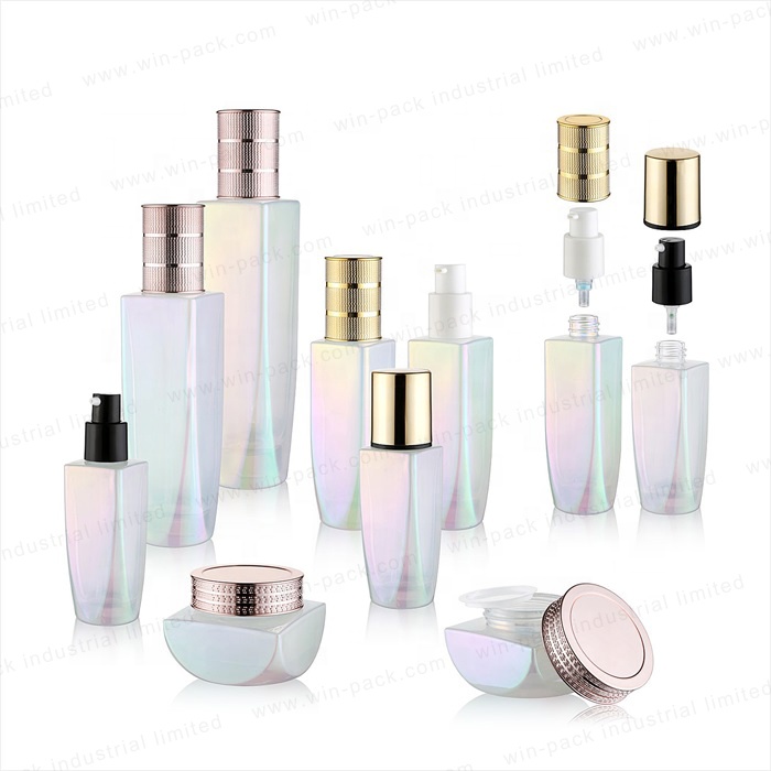 New Style Pretty Uv Coating Color Cream Bottle Lotion Containers for Sale Manufacturers 40ml 100ml 120ml Glass PUMP Sprayer