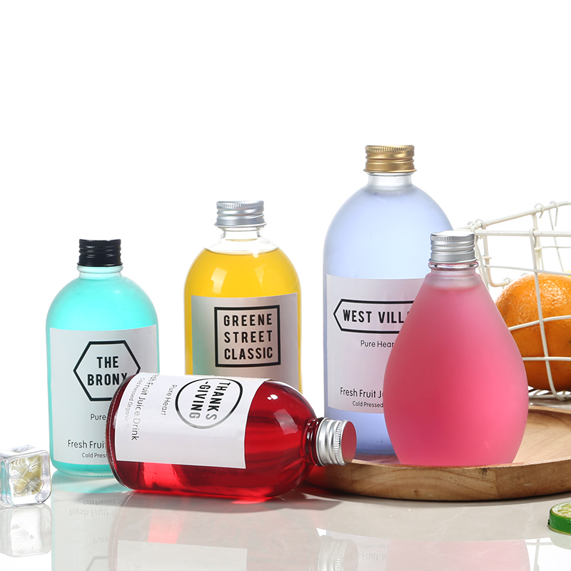 New Style Water Droplets Shape Mini Juice Bottles Separate Portable Screw Glass Bottles