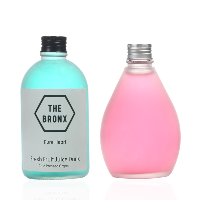 New Style Water Droplets Shape Mini Juice Bottles Separate Portable Screw Glass Bottles