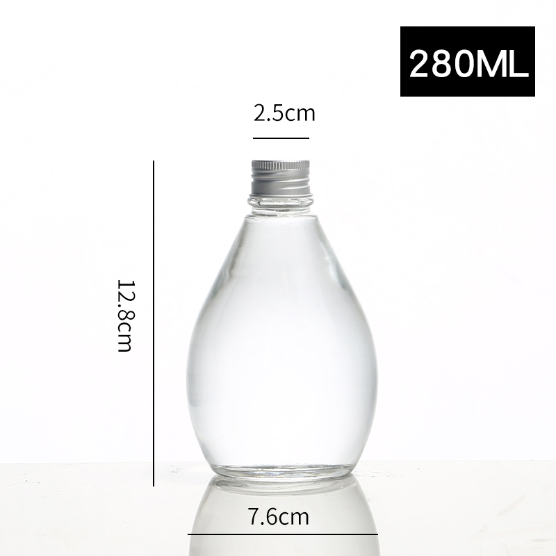 New Style Water Droplets Shape Mini Juice Bottles Separate Portable Screw Glass Bottles