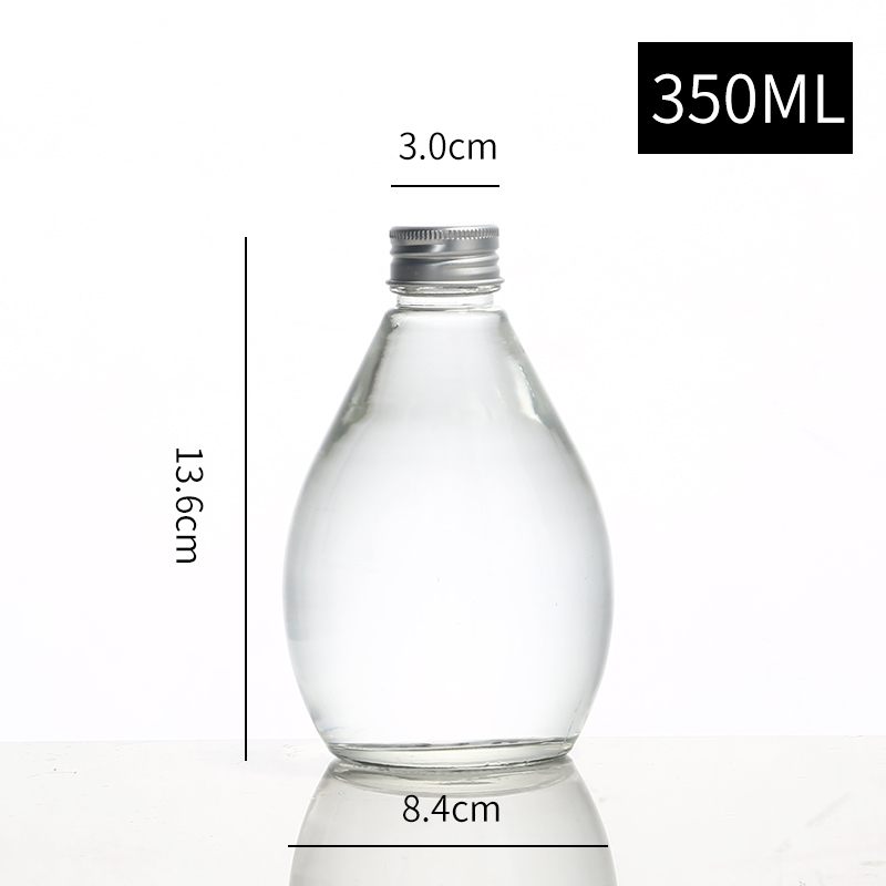 New Style Water Droplets Shape Mini Juice Bottles Separate Portable Screw Glass Bottles