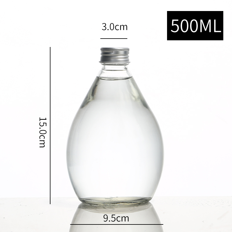 New Style Water Droplets Shape Mini Juice Bottles Separate Portable Screw Glass Bottles