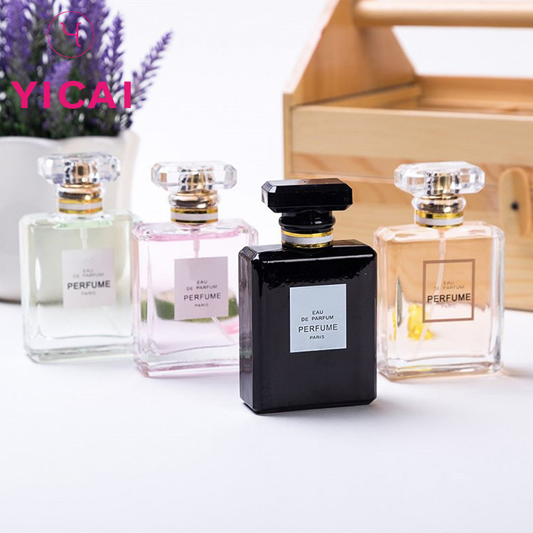 New Type 100ml Small Square Empty And Transparent Spray Perfume Glass Bottle