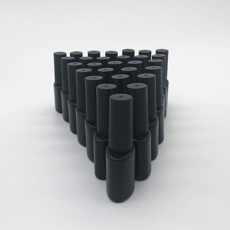 New Type 10ml Black Empty Uv Gel Cosmetic HDPE Nail Polish Bottle