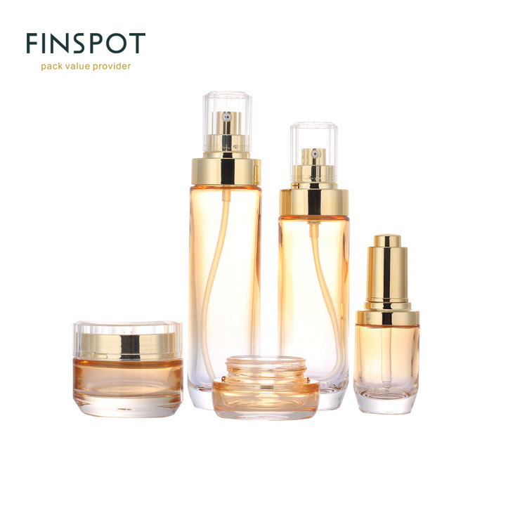 New White Frosted Bottle Glass Dropper Heavy Bottle 30ML Personal Care Packaging With Pump White Screw Cap 40ML 100ML