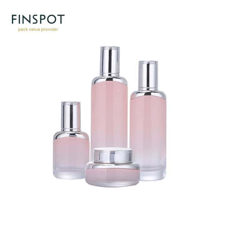 New White Frosted Bottle Glass Dropper Heavy Bottle 30ML Personal Care Packaging With Pump White Screw Cap 40ML 100ML
