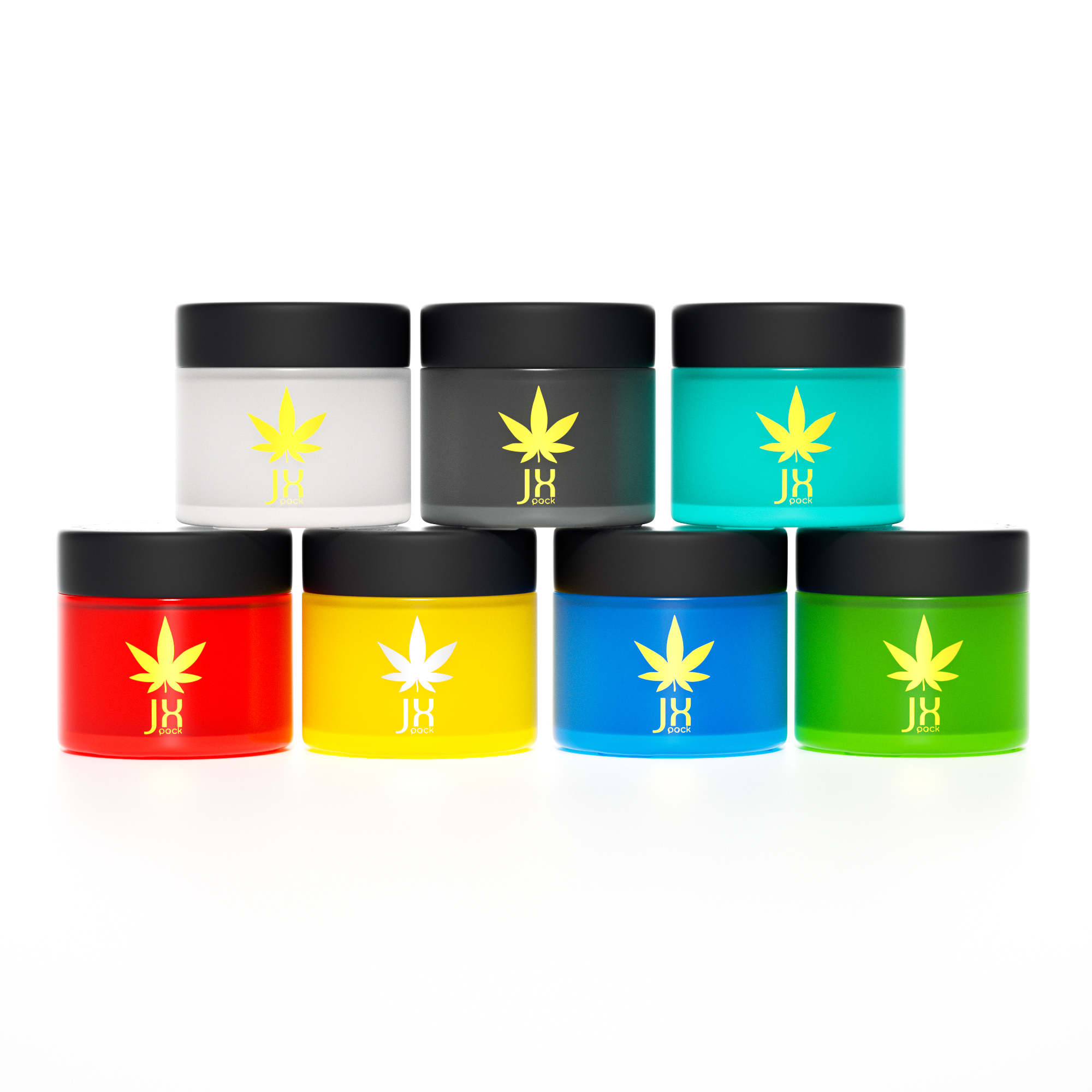 New arrival 1 2 3 4 oz red matte weed container smell proof glass jar with child resistant cap for hemp flower