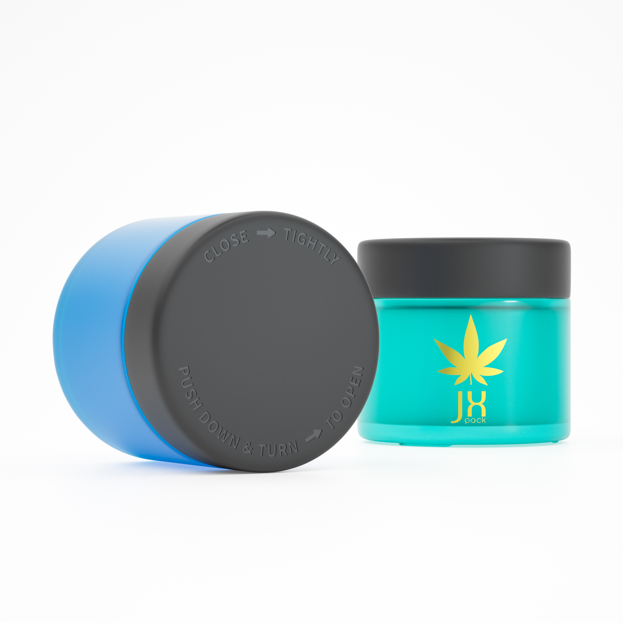 New arrival 1 2 3 4 oz red matte weed container smell proof glass jar with child resistant cap for hemp flower