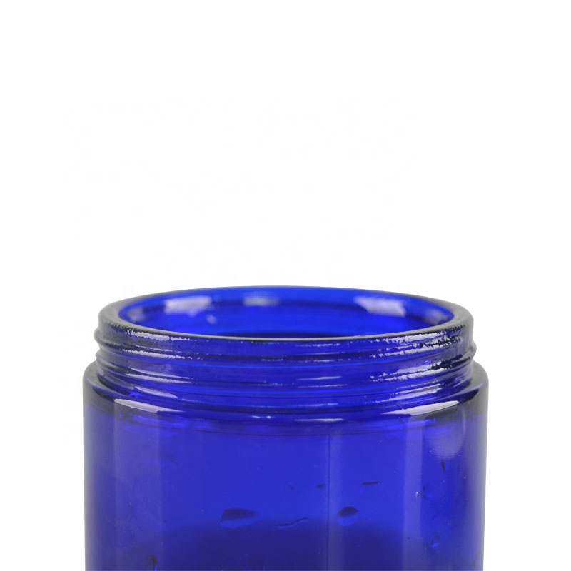 New arrival 10g 20g 60g 150g 300g cobalt blue glass jars with ABS silver plastic cap