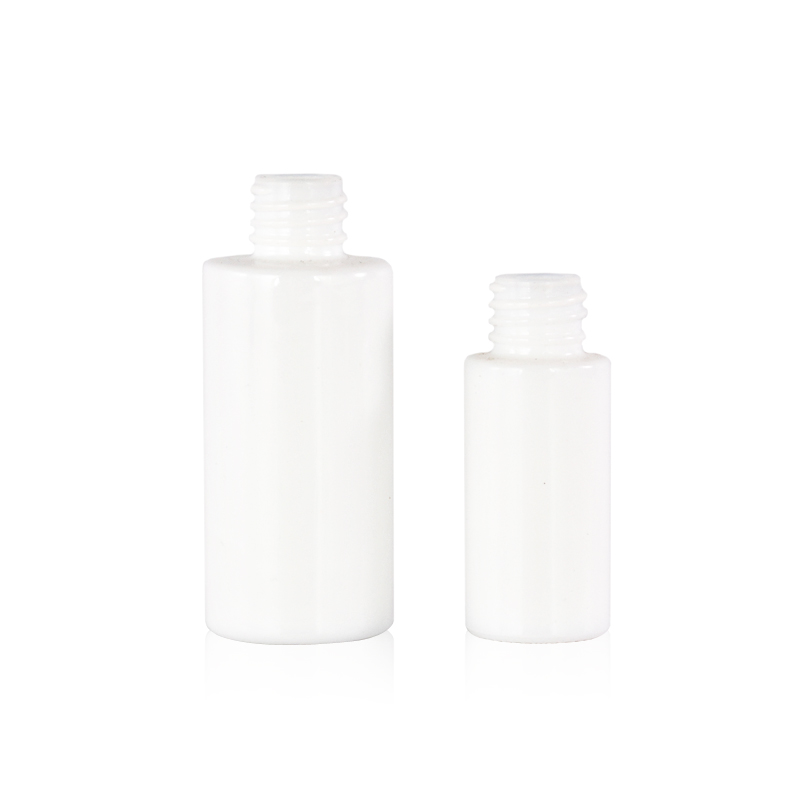 New arrival 10ml opal white glass lotion bottle cosmetic packaging opal white glass dropper bottle for essential oil