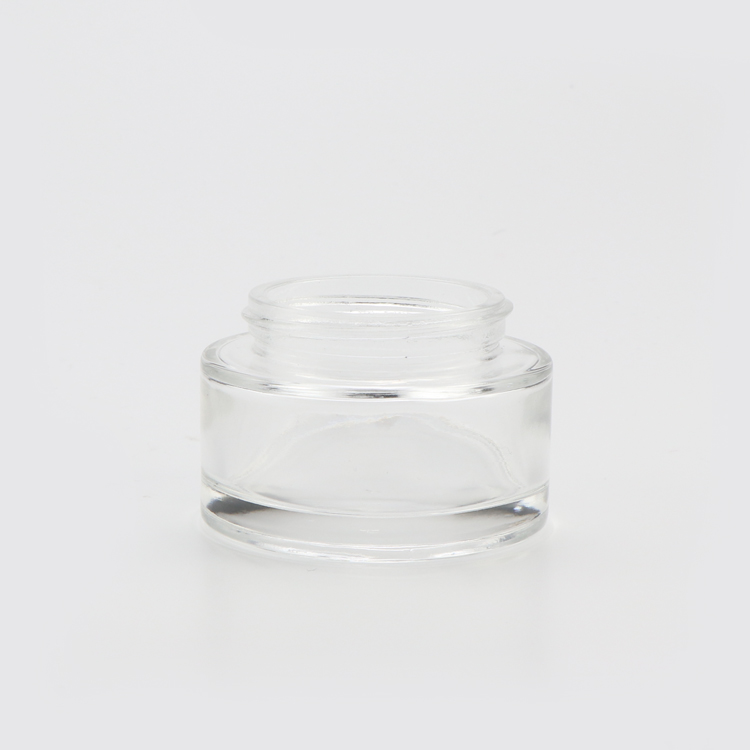 New arrival 15 30 50 g skin care lotion containers empty cylindrical frosted glass cosmetic cream bamboo jar with caps