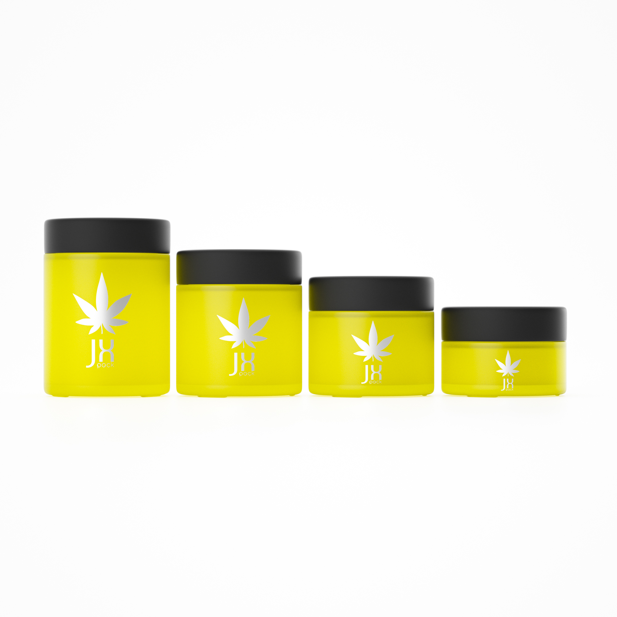New arrival 1oz 2oz 3oz 4oz custom smell proof glass container cbd flower clear frosted wide mouth weed glass jar