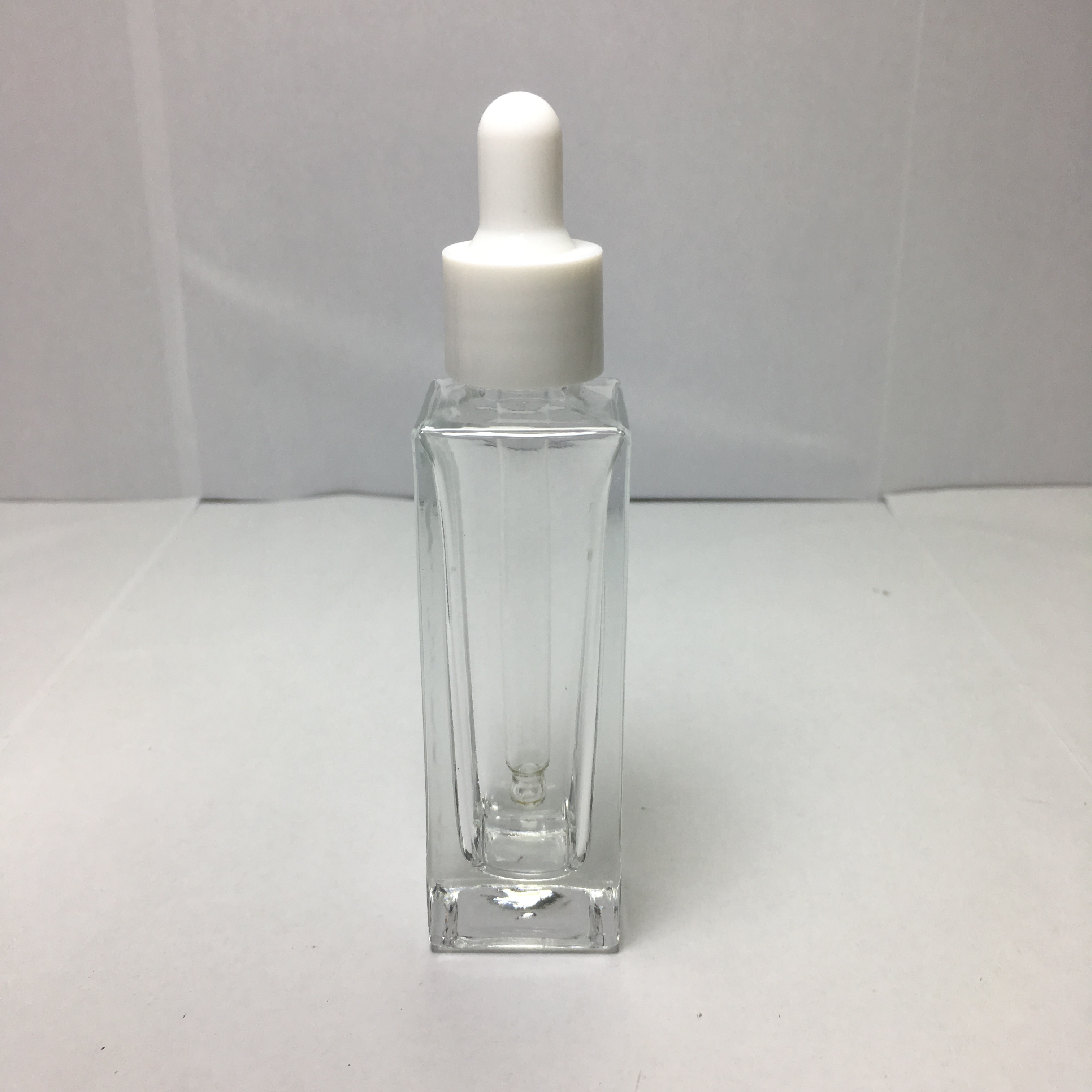New arrival 1oz Transparent rectangular glass dropper bottles e liquid glass dropper bottles 1 oz rectangle shape