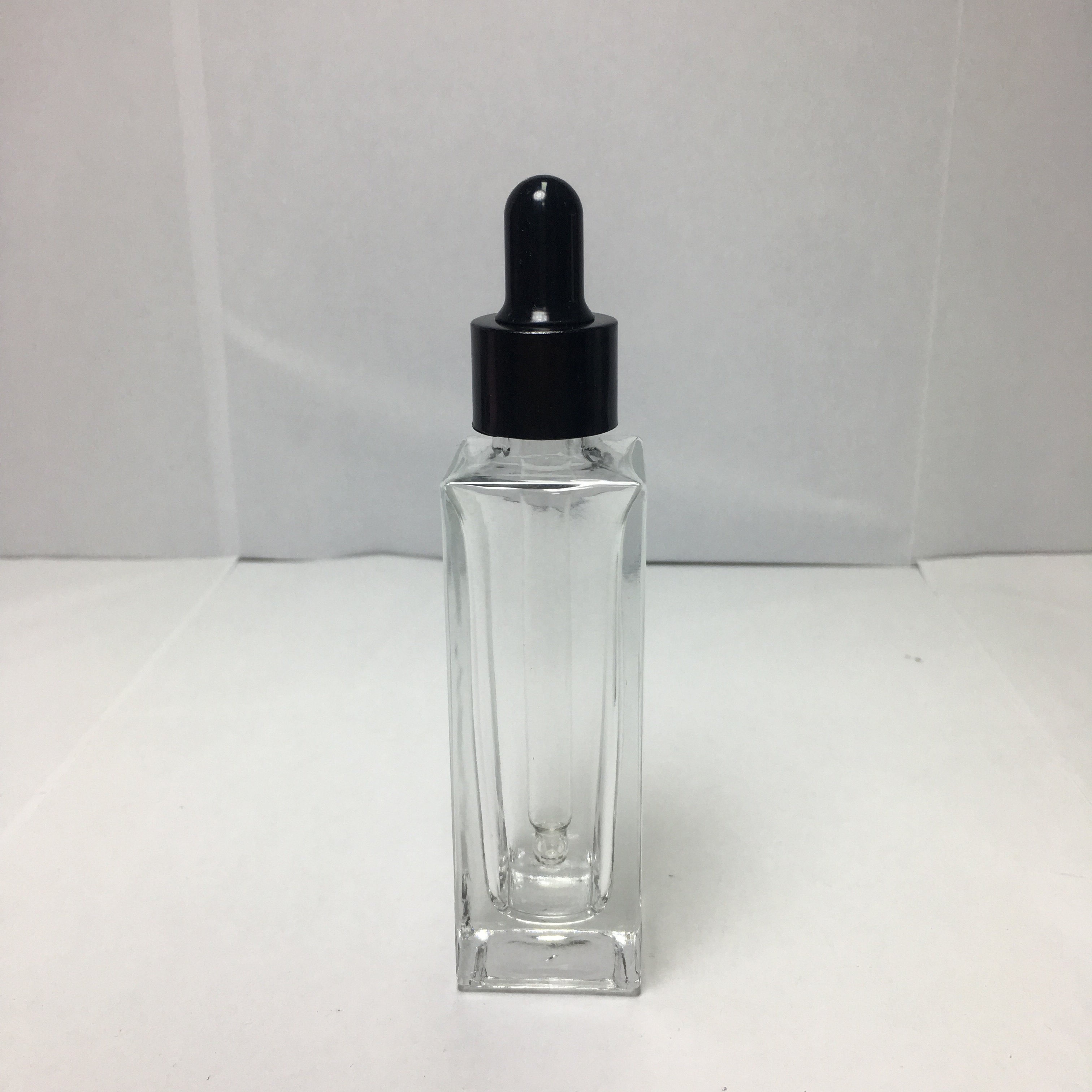 New arrival 1oz Transparent rectangular glass dropper bottles e liquid glass dropper bottles 1 oz rectangle shape