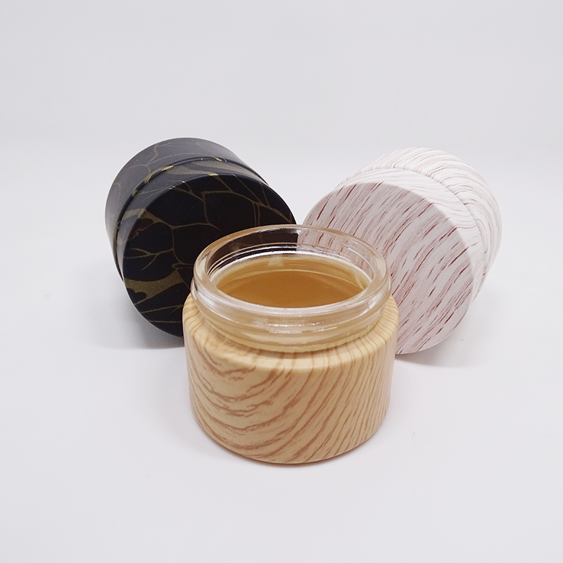 New arrival 20ml 30ml 50ml leak proof rounded eco friendly handmade recycled body lotion glass jar