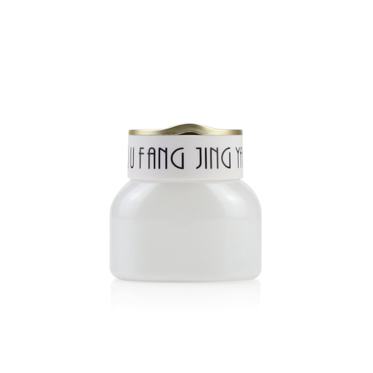 New arrival 30g 50 ml 1 1.7 fl oz empty white moisturizer cosmetic container face cream jar glass with plastic caps