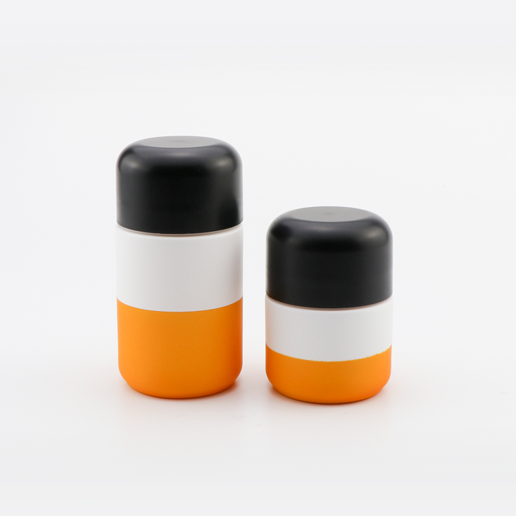 New arrival 5 50 70 110 150 220 ml round weed storage glass container hemp stash jar smell proof with childproof lid